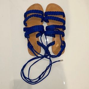 Blue sandals